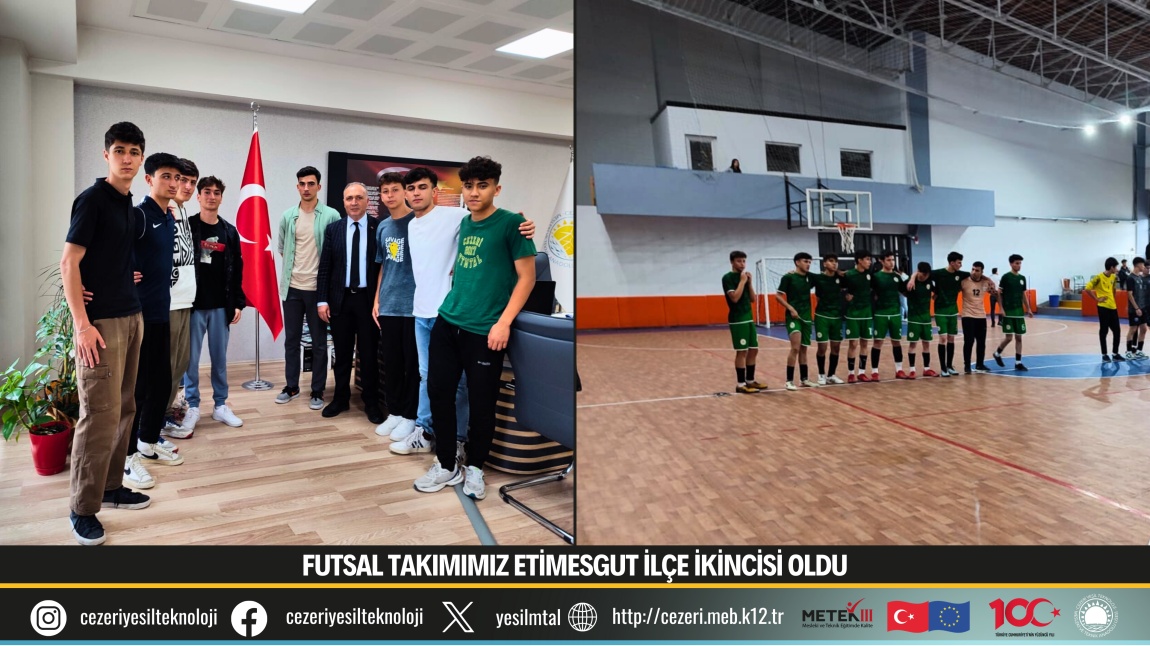 FUTSAL TAKIMIMIZ ETİMESGUT İLÇE İKİNCİSİ OLDU