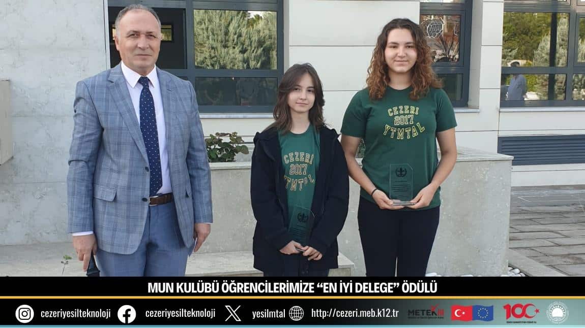 MUN KULÜBÜ ÖĞRENCİLERİMİZ “EN İYİ DELEGE” ÖDÜLÜ 