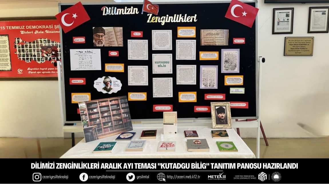 DİLİMİZİ ZENGİNLİKLERİ ARALIK AYI TEMASI 