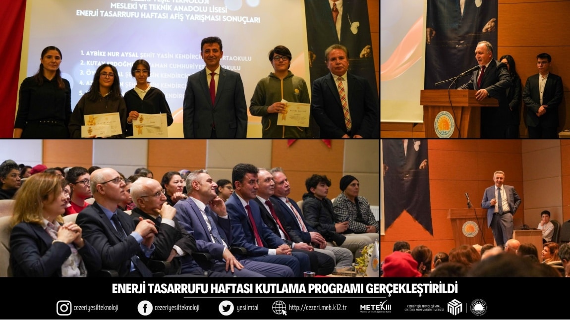 ENERJİ TASARRUFU HAFTASI KUTLAMA PROGRAMI GERÇEKLEŞTİRİLDİ