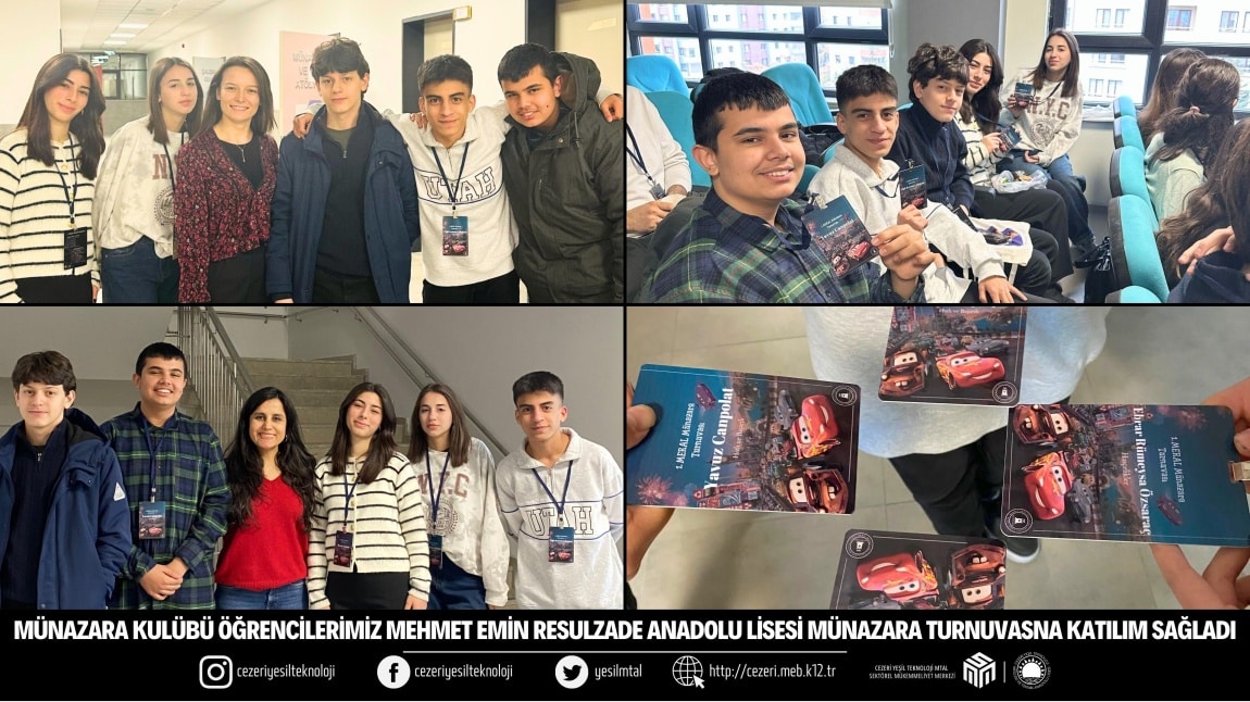 MÜNAZARA KULÜBÜ ÖĞRENCİLERİMİZ MEHMET EMİN RESULZADE ANADOLU LİSESİ MÜNAZARA TURNUVASNA KATILIM SAĞLADI